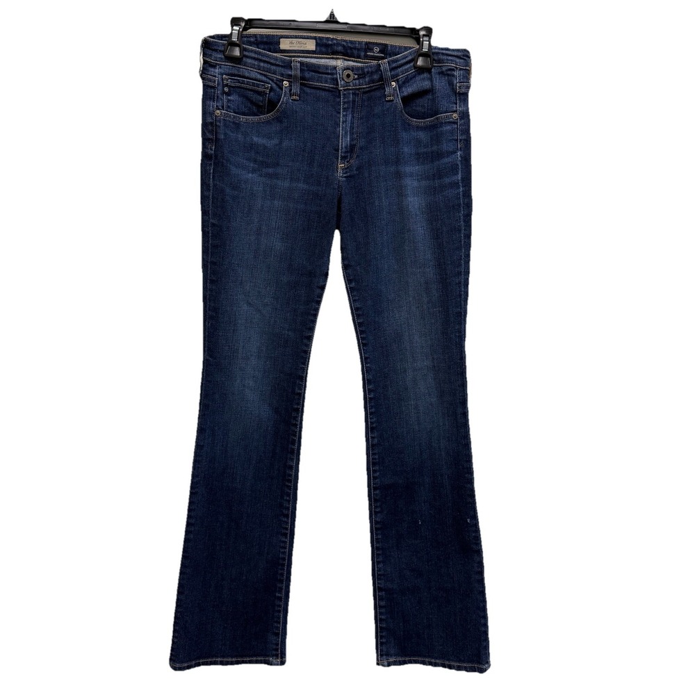 AG Adriano Goldschmied Olivia Skinny Boot Cut Jeans Womens 29R Dark Wash FLAW